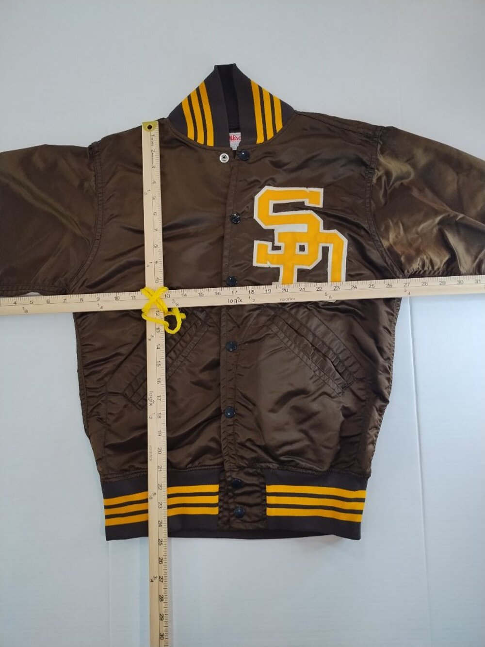 Vintage 70s Wilson San Diego Padres Satin Jacket Mens 32 MLB Bomber Varsity - Picture 2 of 6